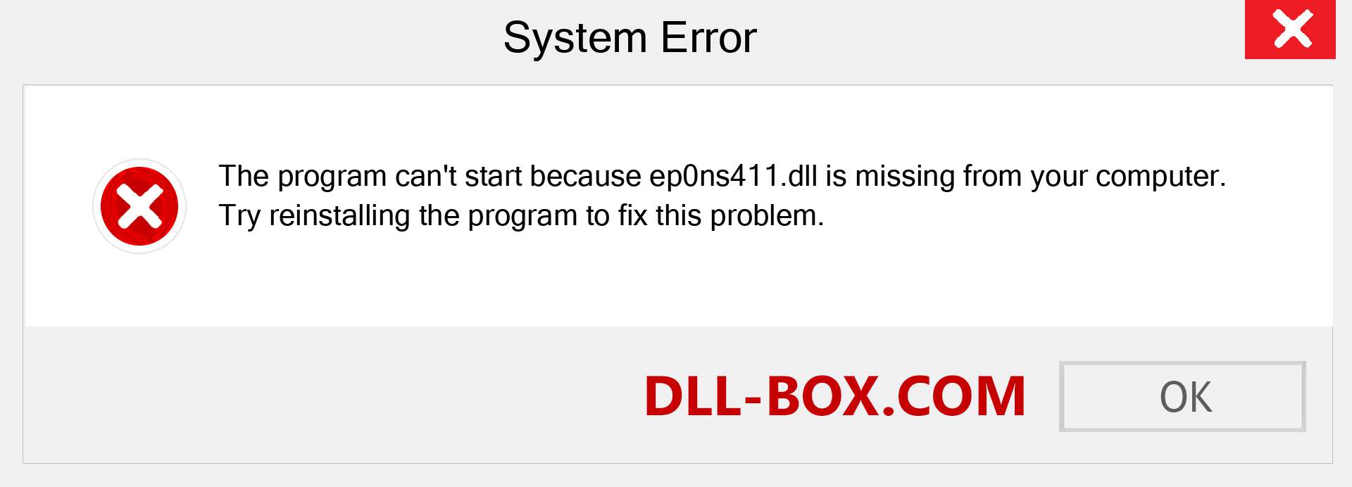  ep0ns411.dll file is missing?. Download for Windows 7, 8, 10 - Fix  ep0ns411 dll Missing Error on Windows, photos, images