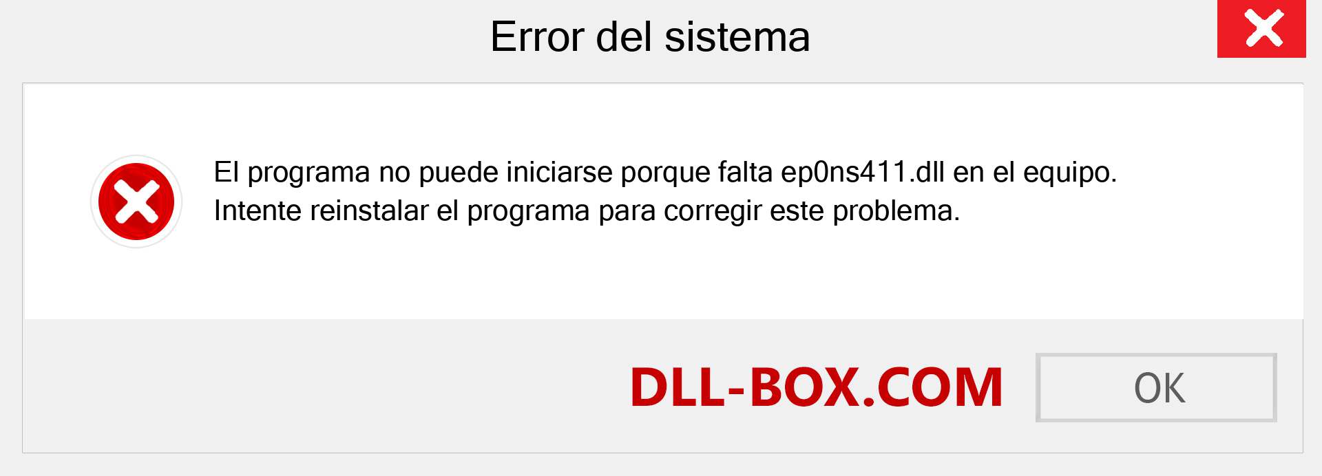 ¿Falta el archivo ep0ns411.dll ?. Descargar para Windows 7, 8, 10 - Corregir ep0ns411 dll Missing Error en Windows, fotos, imágenes